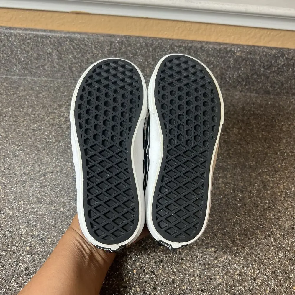 Vans Classic Little Kids 1 Black/GrayCheck Sneakers Shoes Slip On Low Top Padded